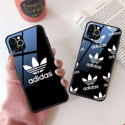 adidas iphone12pro maxケース 背面ガラス